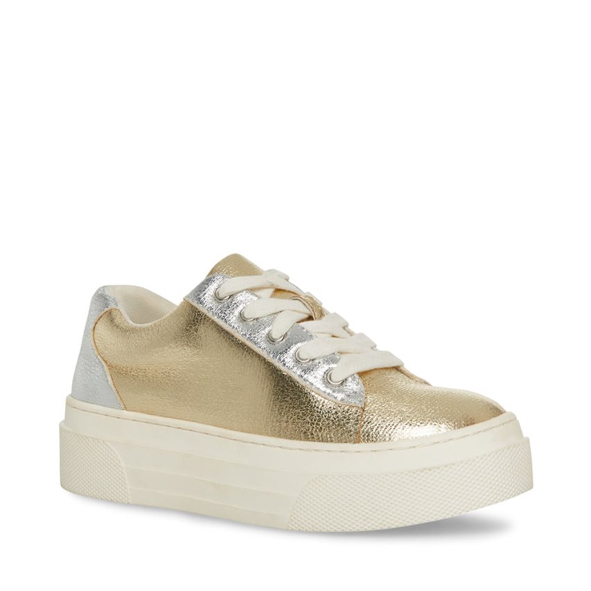 Gold / Silver Steve Madden Jstudioo Kids' Sneakers | PH 5860EVO